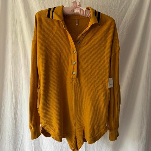 Golden mustard romper free people - Picture 1 of 7